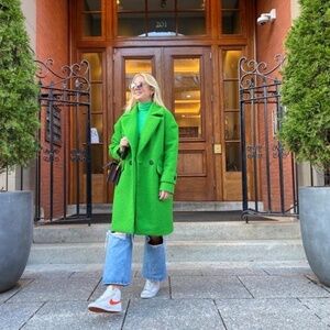 Green Sherpa Coat